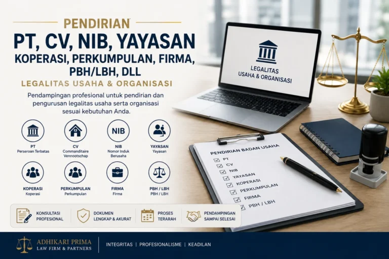 Pendirian PT, CV, NIB, Yayasan & Badan Hukum Batam
