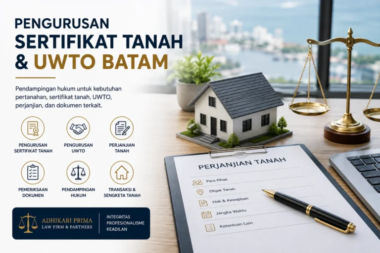 Pengurusan Sertifikat Tanah & UWTO Batam | Pendampingan Hukum