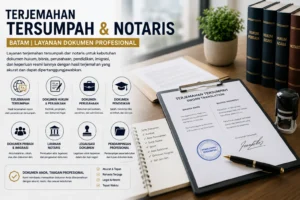 Terjemahan Tersumpah Batam dari Adhikari Prima Law Firm & Partners membantu kebutuhan penerjemahan dokumen yang memerlukan hasil terjemahan resmi untuk keperluan hukum, administrasi, bisnis, maupun kebutuhan lainnya sesuai jenis dokumen. Layanan ini dapat dipadukan dengan kebutuhan dokumen dan pendampingan hukum lainnya sesuai kondisi klien. Dokumen dalam bahasa asing sering kali digunakan dalam berbagai kebutuhan, seperti hubungan bisnis, pendidikan, pekerjaan, imigrasi, perusahaan, maupun proses administrasi. Ketika dokumen tersebut perlu digunakan secara resmi di Indonesia atau sebaliknya, penerjemahan yang sesuai dapat menjadi bagian penting dari proses administrasi. Apa Itu Terjemahan Tersumpah Terjemahan tersumpah merupakan hasil penerjemahan yang dilakukan oleh penerjemah tersumpah sesuai kewenangan dan ketentuan yang berlaku. Jenis dokumen yang membutuhkan terjemahan tersumpah dapat berbeda berdasarkan tujuan penggunaannya. Karena itu, sebelum menerjemahkan dokumen, penting untuk mengetahui Jenis dokumen. Bahasa asal. Bahasa tujuan. Tujuan penggunaan. Instansi atau pihak yang akan menerima dokumen. Apakah dokumen membutuhkan legalisasi atau proses tambahan lainnya. Informasi tersebut membantu menentukan kebutuhan layanan yang sesuai. Jasa Terjemahan Tersumpah di Batam Adhikari Prima Law Firm & Partners membantu klien membahas kebutuhan terjemahan dokumen untuk berbagai kepentingan. Dokumen yang dapat membutuhkan penerjemahan antara lain Dokumen perusahaan. Perjanjian dan kontrak. Dokumen pendidikan. Dokumen identitas. Dokumen perkawinan. Dokumen kelahiran. Dokumen imigrasi. Dokumen bisnis. Dokumen hukum. Dokumen administratif lainnya. Kebutuhan penerjemahan tetap bergantung pada tujuan dan persyaratan pihak yang menerima dokumen. Terjemahan Dokumen Hukum Dokumen hukum membutuhkan perhatian khusus karena istilah yang digunakan dapat memiliki makna tertentu. Kesalahan dalam menerjemahkan istilah atau ketentuan dapat menyebabkan perbedaan pemahaman terhadap isi dokumen. Karena itu, dokumen seperti kontrak, perjanjian, surat hukum, maupun dokumen perusahaan perlu ditangani dengan memperhatikan konteks dan istilah yang digunakan. Jika dokumen berkaitan dengan persoalan hukum tertentu, kebutuhan penerjemahan juga dapat dibahas bersama kebutuhan konsultasi hukum. Terjemahan Dokumen Perusahaan Perusahaan yang memiliki hubungan dengan pihak asing dapat membutuhkan terjemahan dokumen untuk berbagai keperluan. Misalnya Kontrak dengan perusahaan asing. Dokumen pendirian perusahaan. Dokumen pemegang saham. Perjanjian bisnis. Dokumen administrasi perusahaan. Dokumen keuangan tertentu. Dokumen pendukung transaksi. Sebelum dokumen diterjemahkan, tujuan penggunaannya perlu diketahui agar format dan jenis layanan yang dibutuhkan dapat disesuaikan. Terjemahan untuk Kebutuhan Bisnis Dalam kegiatan bisnis internasional, perusahaan dapat berhubungan dengan pihak yang menggunakan bahasa berbeda. Dokumen kerja sama, kontrak, proposal, maupun dokumen perusahaan dapat membutuhkan penerjemahan agar dapat dipahami oleh para pihak. Terjemahan yang baik bukan hanya memindahkan kata dari satu bahasa ke bahasa lain, tetapi juga perlu memperhatikan konteks dokumen dan istilah yang digunakan. Dokumen untuk Keperluan Administrasi Terjemahan tersumpah juga dapat dibutuhkan dalam proses administrasi tertentu. Misalnya ketika dokumen yang diterbitkan dalam bahasa asing harus digunakan untuk kebutuhan administrasi di Indonesia. Jenis dokumen dan persyaratan dapat berbeda tergantung instansi atau pihak penerima. Karena itu, klien sebaiknya mengetahui terlebih dahulu persyaratan dari pihak yang akan menerima dokumen. Layanan Notaris Selain kebutuhan terjemahan, layanan yang berkaitan dengan dokumen dapat melibatkan kebutuhan notaris. Notaris memiliki kewenangan dan fungsi tersendiri dalam pembuatan serta pengesahan dokumen tertentu sesuai dengan ketentuan hukum yang berlaku. Jika kebutuhan klien berkaitan dengan tindakan atau dokumen yang memerlukan notaris, jenis kebutuhan tersebut perlu diidentifikasi terlebih dahulu. Adhikari Prima Law Firm & Partners dapat membantu mengarahkan kebutuhan dokumen sesuai kondisi dan tujuan klien. Kebutuhan Dokumen yang Berkaitan dengan Notaris Beberapa kebutuhan hukum dan bisnis dapat melibatkan dokumen yang dibuat atau diproses melalui notaris. Contohnya dapat berkaitan dengan Pendirian badan usaha. Perubahan data perusahaan. Perjanjian tertentu. Akta. Dokumen kelembagaan. Kebutuhan legalitas lainnya. Jenis dokumen dan proses yang diperlukan bergantung pada kebutuhan masing-masing klien. Untuk kebutuhan tertentu, layanan ini dapat berkaitan dengan Pendirian PT, CV, NIB, Yayasan, Koperasi, Perkumpulan, Firma, PBHLBH, yang merupakan layanan lain dari Adhikari Prima Law Firm & Partners. Apakah Semua Dokumen Membutuhkan Terjemahan Tersumpah Tidak semua dokumen berbahasa asing otomatis membutuhkan terjemahan tersumpah. Kebutuhan tersebut biasanya bergantung pada tujuan penggunaan dan persyaratan pihak yang menerima dokumen. Misalnya, dokumen yang akan digunakan untuk proses tertentu dapat memiliki persyaratan berbeda dengan dokumen yang hanya digunakan untuk kebutuhan internal perusahaan. Karena itu, sebelum melakukan penerjemahan, sebaiknya dipastikan terlebih dahulu apakah pihak penerima memang mensyaratkan terjemahan tersumpah. Apakah Terjemahan Membutuhkan Legalisasi Kebutuhan legalisasi juga tidak selalu sama untuk setiap dokumen. Tergantung pada tujuan dan pihak penerima, dokumen dapat memiliki kebutuhan tambahan setelah diterjemahkan. Karena itu, klien sebaiknya menyampaikan tujuan penggunaan dokumen sejak awal. Dengan mengetahui tujuan tersebut, kebutuhan terkait penerjemahan, legalisasi, atau proses administratif lainnya dapat dibahas secara lebih tepat. Dokumen yang Perlu Disiapkan Sebelum mengajukan kebutuhan terjemahan, klien sebaiknya menyiapkan dokumen asli atau salinan yang akan diterjemahkan. Informasi yang sebaiknya disampaikan meliputi Dokumen yang akan diterjemahkan. Bahasa sumber. Bahasa tujuan. Jumlah halaman. Tujuan penggunaan. Pihak atau instansi penerima. Batas waktu apabila ada. Informasi tersebut membantu menentukan kebutuhan layanan dan estimasi proses. Terjemahan Tersumpah untuk Individu Individu dapat membutuhkan terjemahan tersumpah untuk berbagai kebutuhan administratif maupun hukum. Dokumen dapat berkaitan dengan pendidikan, pekerjaan, perkawinan, imigrasi, maupun kebutuhan lainnya. Karena persyaratan setiap proses berbeda, dokumen sebaiknya diperiksa terlebih dahulu untuk mengetahui jenis terjemahan yang diperlukan. Terjemahan Tersumpah untuk Perusahaan Perusahaan dapat membutuhkan terjemahan dokumen secara berkala, khususnya jika memiliki hubungan bisnis dengan pihak asing. Pendampingan dapat digunakan untuk kebutuhan dokumen perusahaan, perjanjian, kontrak, maupun dokumen administratif tertentu. Untuk perusahaan dengan kebutuhan hukum yang berkelanjutan, layanan ini juga dapat dikaitkan dengan Retainer Hukum Bisnis. Mengapa Memilih Adhikari Prima Law Firm & Partners Adhikari Prima Law Firm & Partners mengedepankan Integritas, Profesionalisme, dan Keadilan dalam memberikan layanan. Kami memahami bahwa dokumen hukum dan administrasi membutuhkan ketelitian karena kesalahan dalam dokumen dapat memengaruhi proses penggunaannya. Karena itu, kebutuhan klien dibahas terlebih dahulu agar jenis layanan yang diberikan sesuai dengan tujuan penggunaan dokumen. Konsultasikan Kebutuhan Dokumen Anda Jika Anda membutuhkan terjemahan tersumpah di Batam, layanan dokumen untuk kebutuhan bisnis, atau membutuhkan arahan mengenai kebutuhan notaris dan dokumen hukum lainnya, Adhikari Prima Law Firm & Partners siap membantu membahas kebutuhan Anda. Sampaikan jenis dokumen, bahasa yang dibutuhkan, tujuan penggunaan, serta pihak yang akan menerima dokumen. Informasi tersebut akan membantu menentukan kebutuhan layanan yang sesuai. Hubungi Adhikari Prima Law Firm & Partners untuk konsultasi mengenai terjemahan tersumpah, notaris, dan kebutuhan dokumen hukum di Batam.